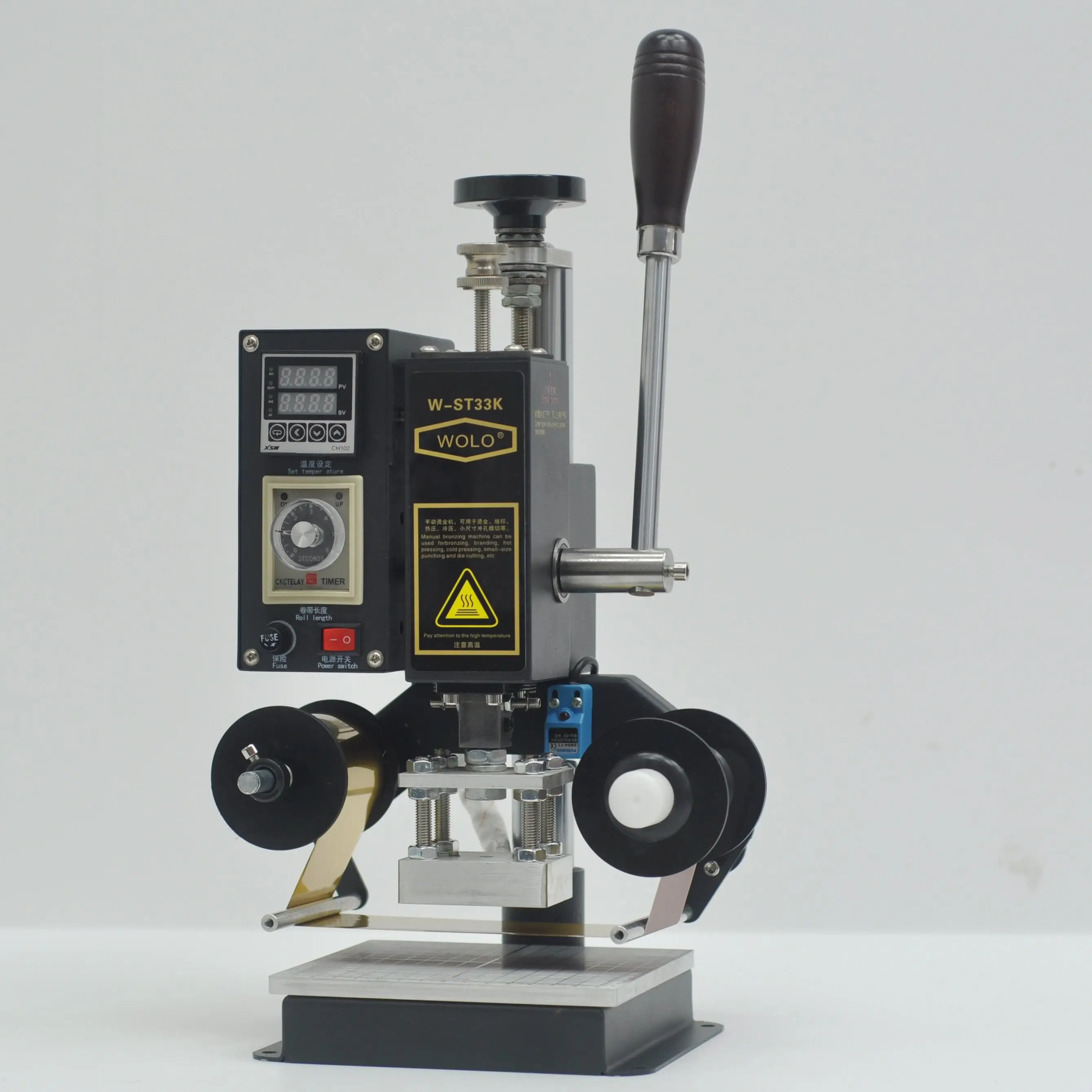 

W-ST33K Electric Hot Foil Stamping Machine with Custom Mold Support for Leather Wood and Plastic Branding Applications