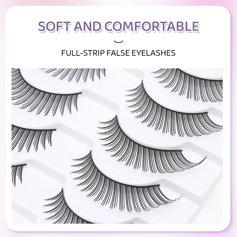 DINGSEN Anime-Wimpern, Vollstreifen-Wimpern, 10 Paar, dicke Wimpern, wiederverwendbare falsche Wimpern, Großhandel für Make-up, Beauty-Wimpern – Detail 6