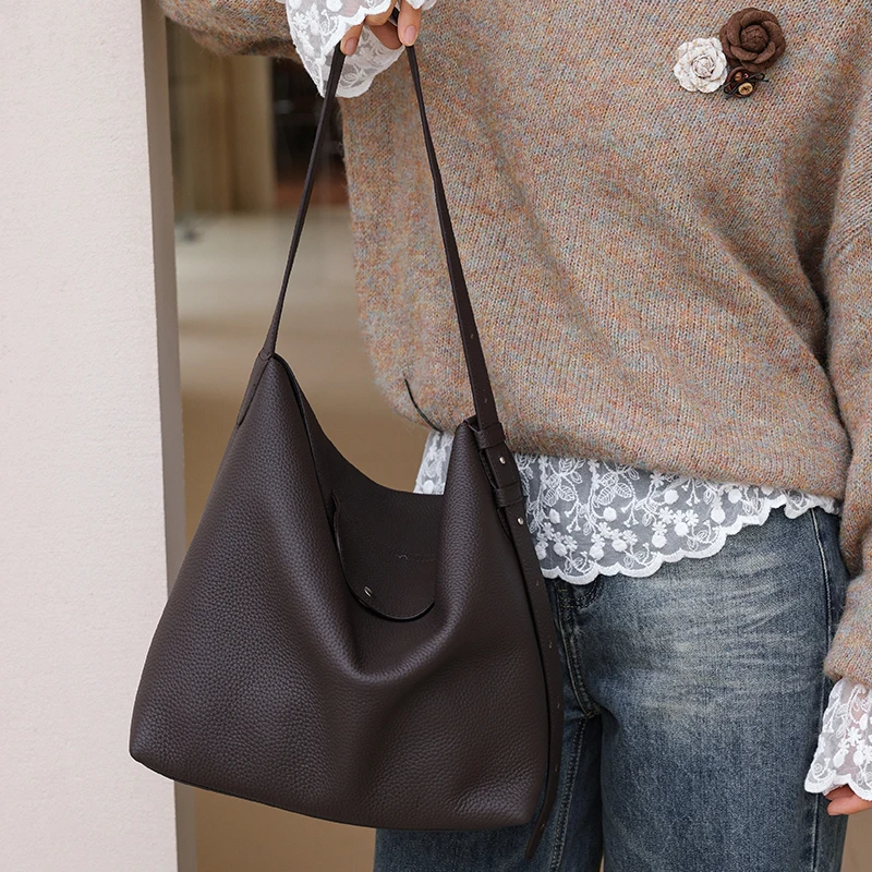 Women Mini Crossbody Purse Top Layer Cowhide Leather Light Luxury Korean Style Lightweight Everyday Ladies 2026 Gift Idea Bag