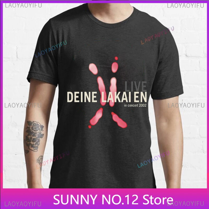 Retro Deene Lakaien Band Pattern T-shirt Summer Unisex Deine Lakaien Band Fashion Street Clothing