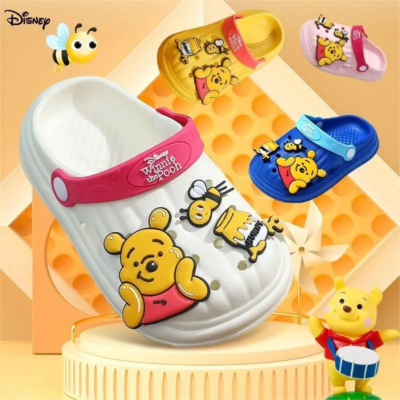 Pooh Bär süße süße Kawaii einfache Anime periphere Student Cartoon rutschfeste atmungsaktive weiche Sohle Strand Hausschuhe Sandalen Geschenk