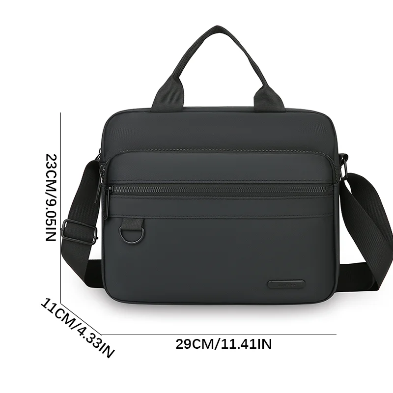 حقيبة رجالية ذات سعة كبيرة، حقيبة كتف مفردة، مقاومة للماء ومقاومة للاهتراء، جيوب متعددة للأعمال التجارية