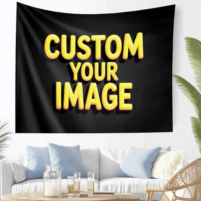 Custom Decorative Banner Wedding Banner Tablecloth Applicable for Bedroom Living Room Birthday Outdoors Party Business Promotion