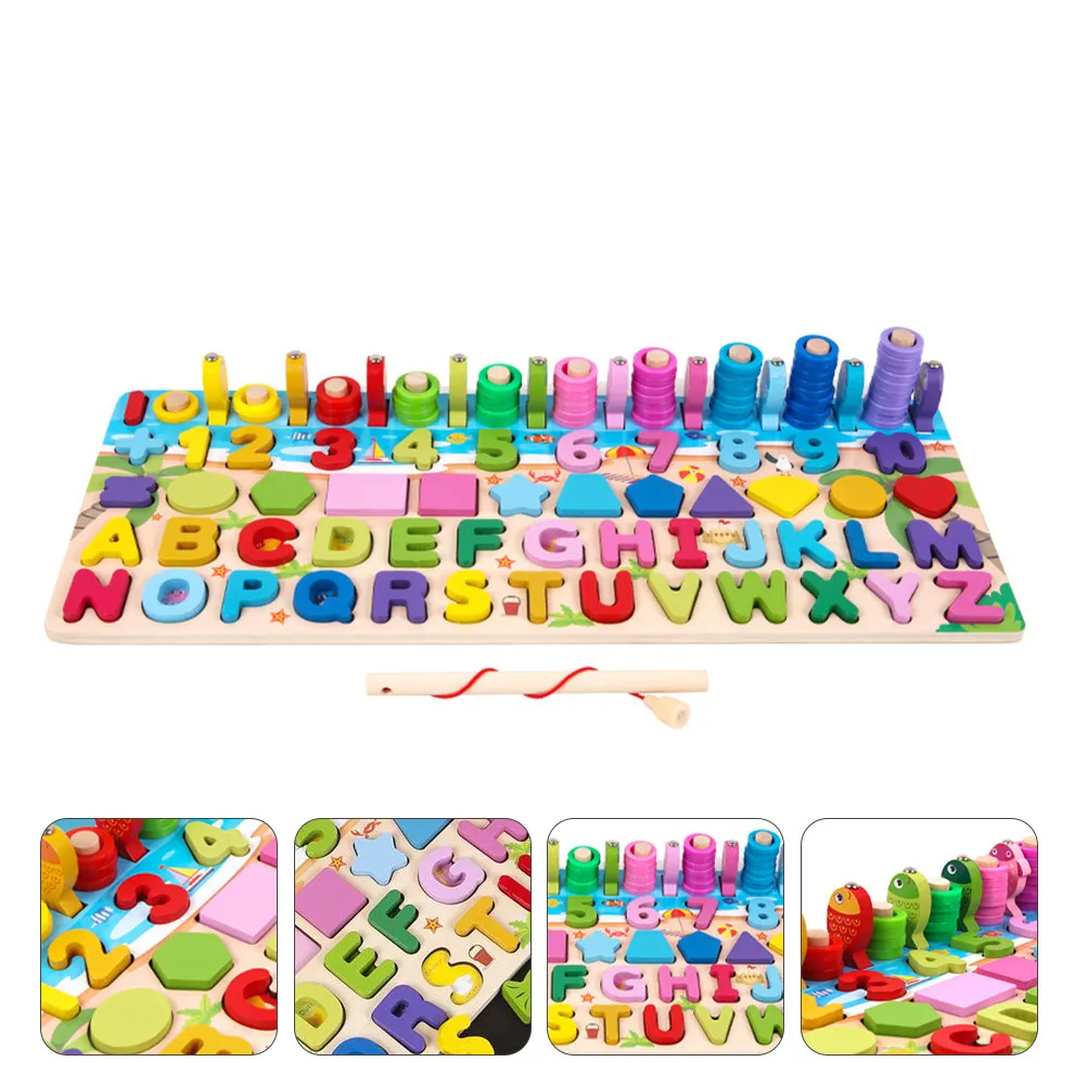 

1Set Magnetic Fishing Matching Puzzle Early Education Wood Plaything Stimulate Brain Development Child Learning Game