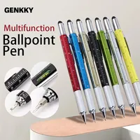 2Pcs/Set Multifunctional Pen Screwdriver Ballpoint Pen Touch Screen Gift Tool School Office Supplies Stationery 6 In 1 Ball Pens