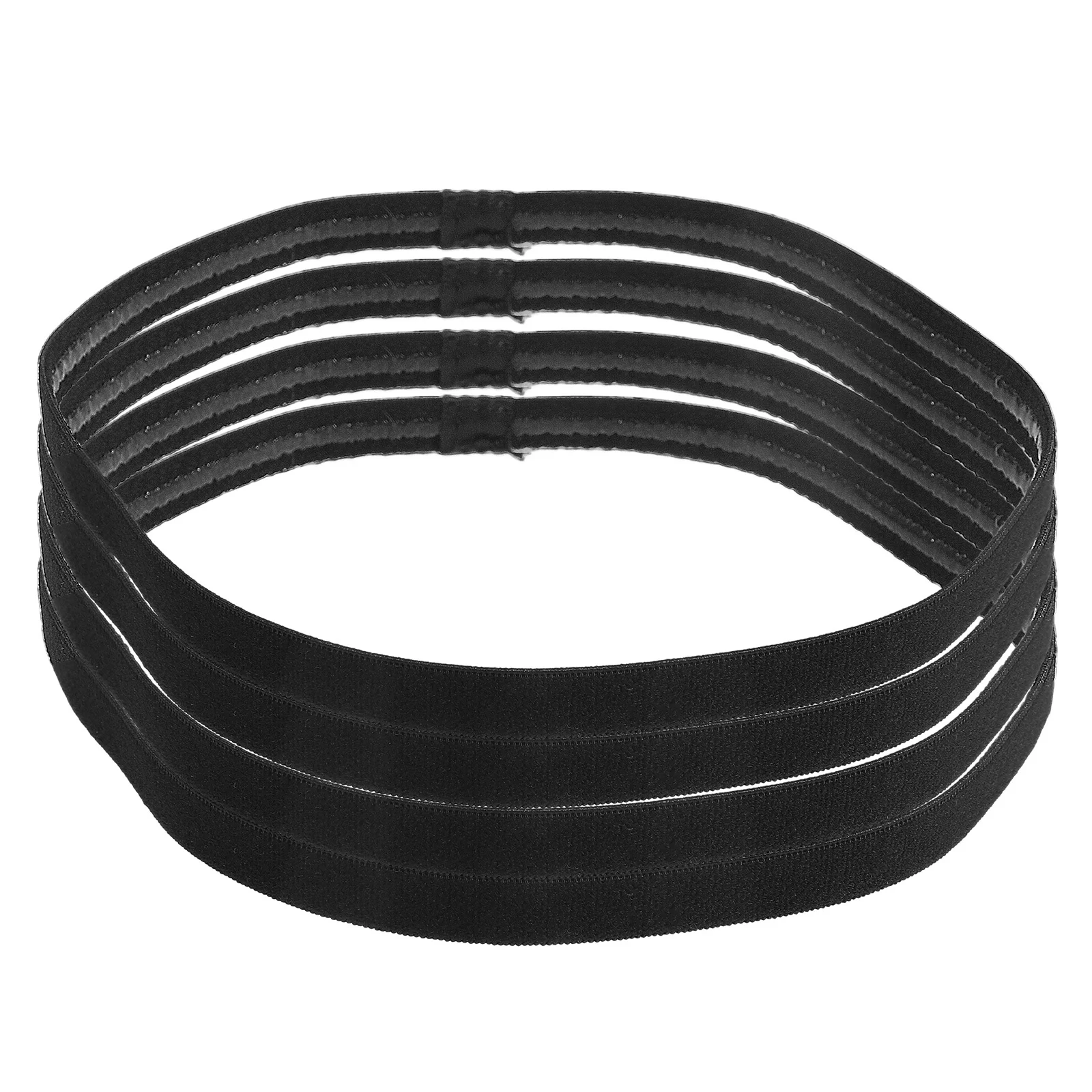 

4Pcs Comfortable Fit Sweat-Wicking Headbands for Women Yoga Running Tennis Sports Non-Slip Bands Black Headbands Men