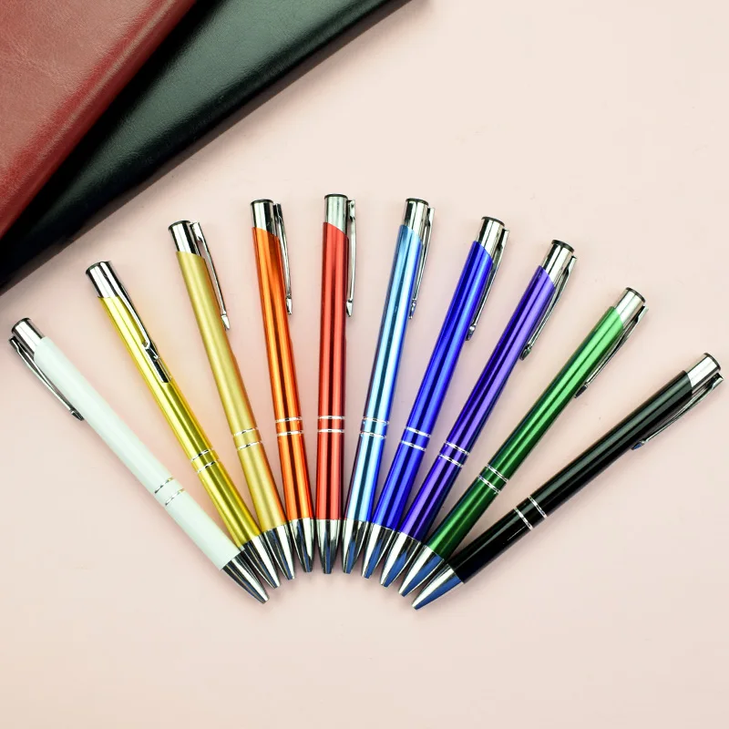 Personalized Customized Logo Multicolor Ball Point Pen Creative Business School Birthday Wedding Small Gift Metal Pen Wholesale