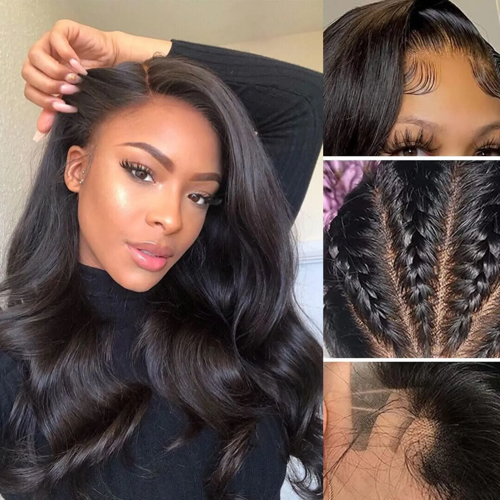 

360 Full Lace Frontal Wig Pre-Everything Body Wave 13x4/13x6 Transparent Lace Front Human Hair Wigs 180% Density