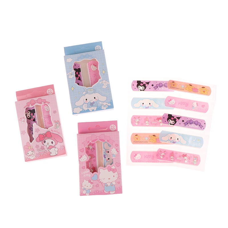 24Pcs Random Anime Sanrio Band Aid Waterproof Dustproof Breathable Adhesive Bandages First Band Aid Cuts Scratches Band-Aid