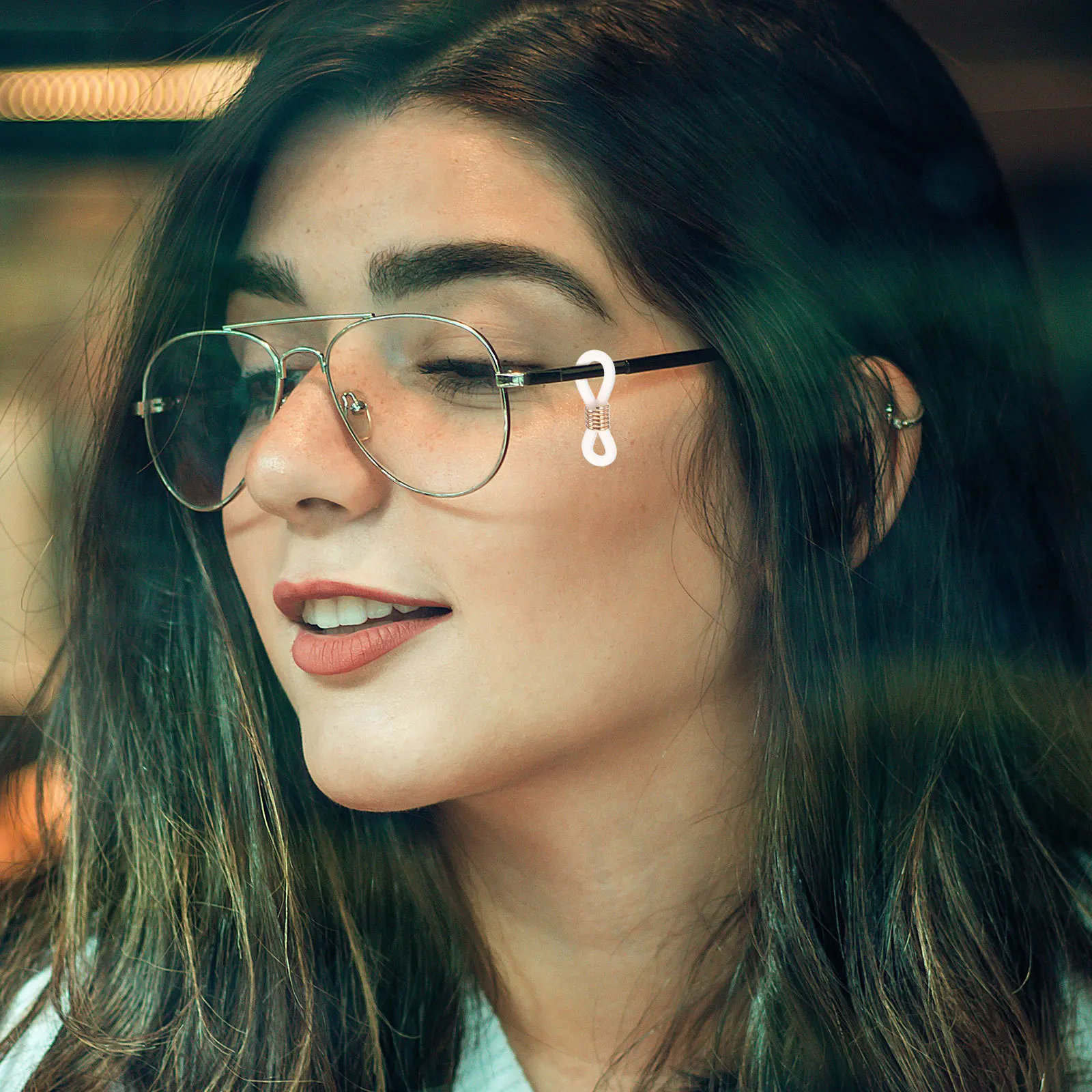 

120Pcs Eyeglass Chain Ends Adjustable Silicone Retainer Strap Secure Grip Design for Sports Travel Everyday Use