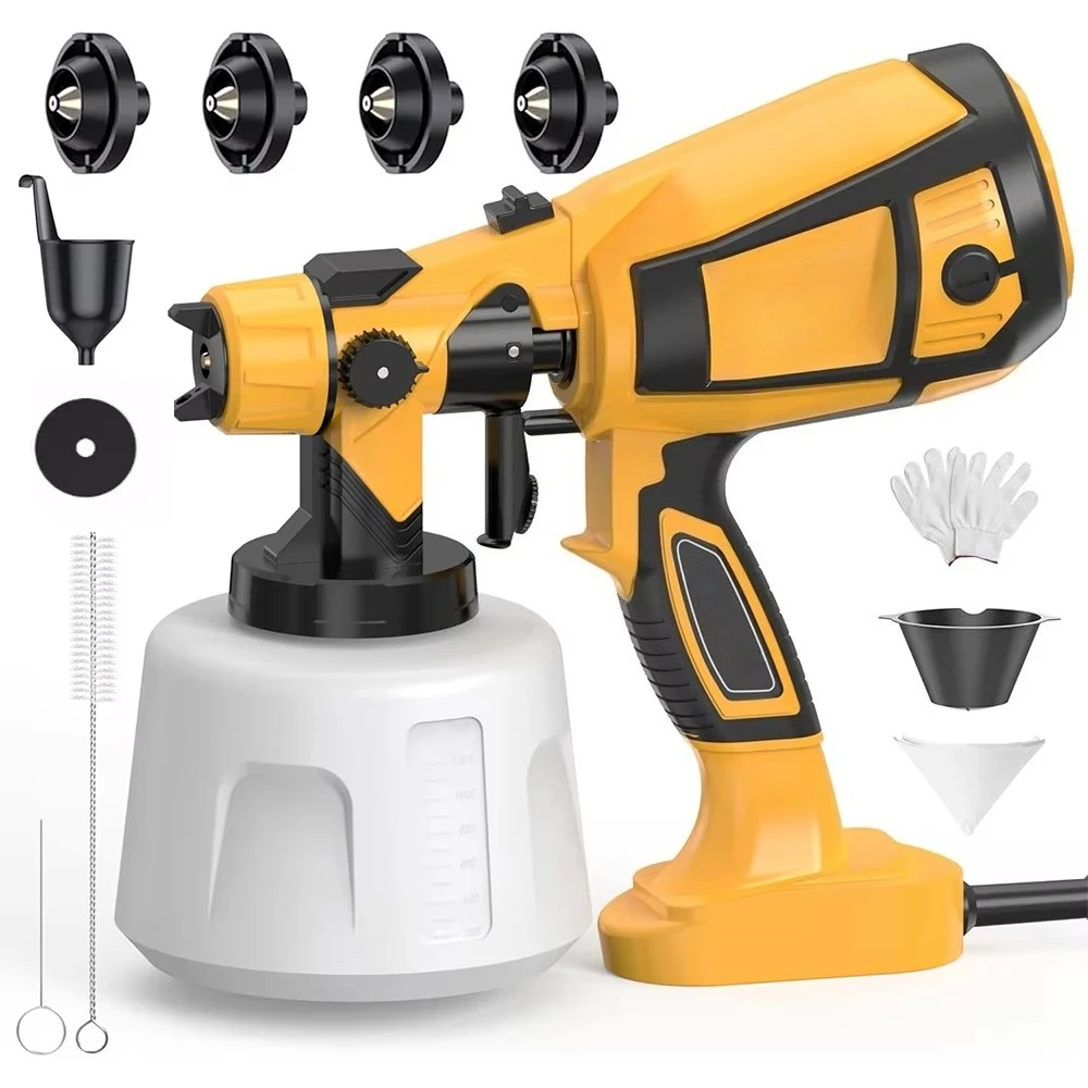 Airless painting machine with 900 ml 1400 ml watering can, portable cordless electric painting machine for cars and walls
