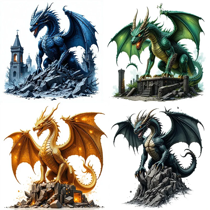 C1289# Cool Dragon Toilet Stickers Decoration for Living Room, Wall, Bedroom, and Home Decor Car Decals Self-Adhesive