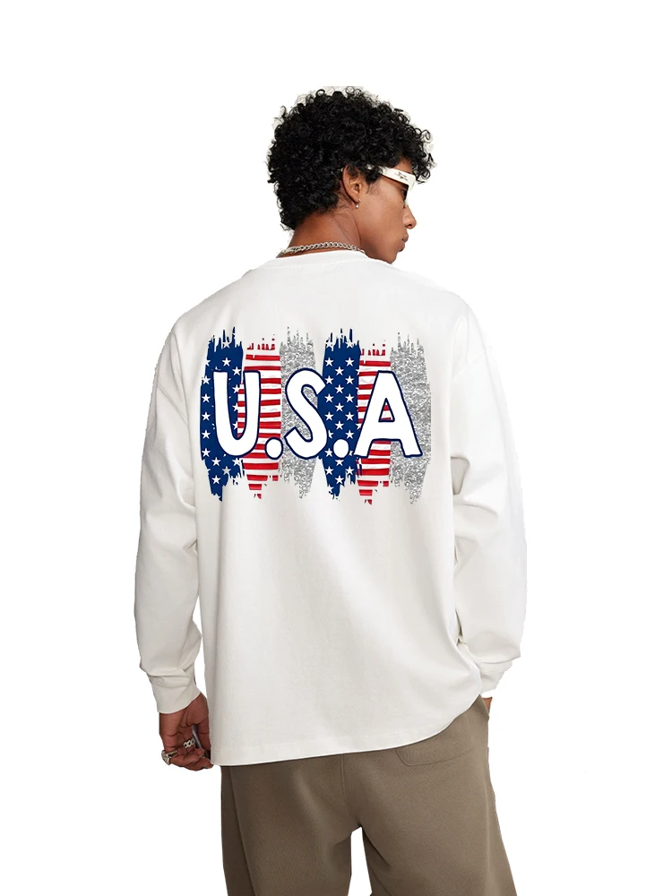 American Flag Heat Transfer Iron On Sticker DIY Men's and Women's T-shirt Hoodie Decoration Eagle Wings Lipstick Print