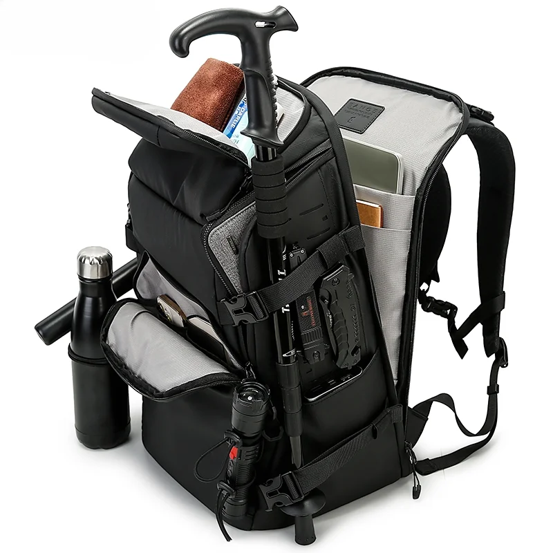 حقيبة ظهر للكمبيوتر المحمول للرجال مقاس 17 بوصة مقاومة للماء للمشي لمسافات طويلة في الهواء الطلق بسعة كبيرة يوميًا من BANGE #5