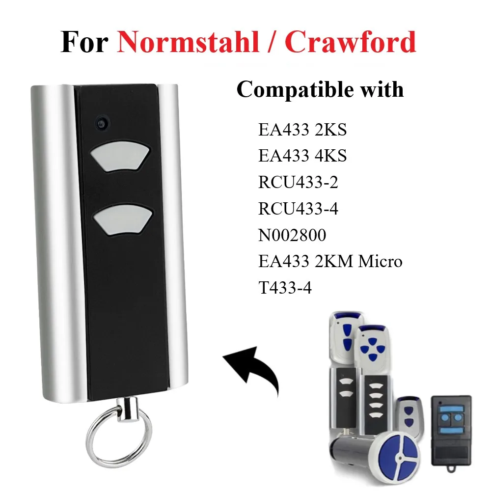 For 433.92MHz Normstahl Magic 600 CRAWFORD EA433 Garage Door Opener Remote Control 433MHz Rolling Code