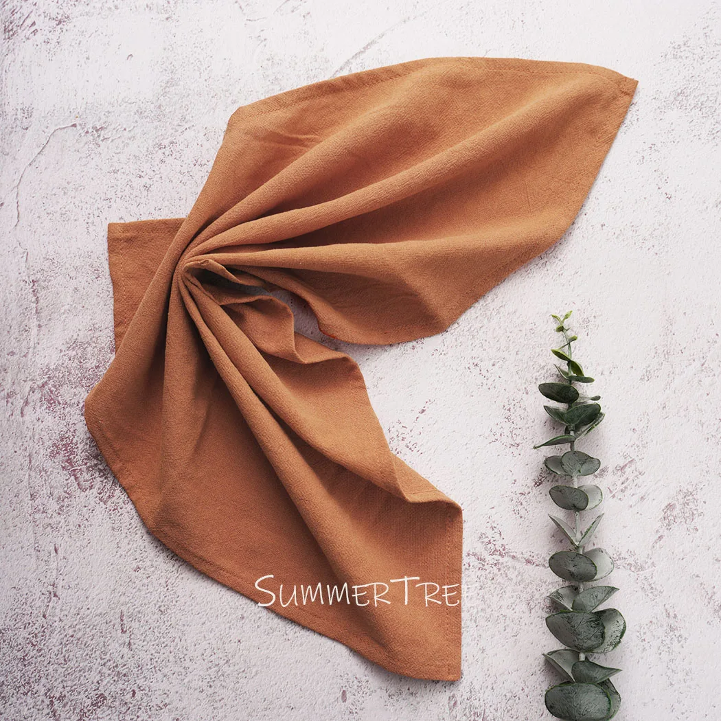 20 pz tovaglioli 40 x40cm pianura cotone lavato stile classico strofinaccio tovagliette da pranzo per cucina rustica e decorazione della tavola di casa