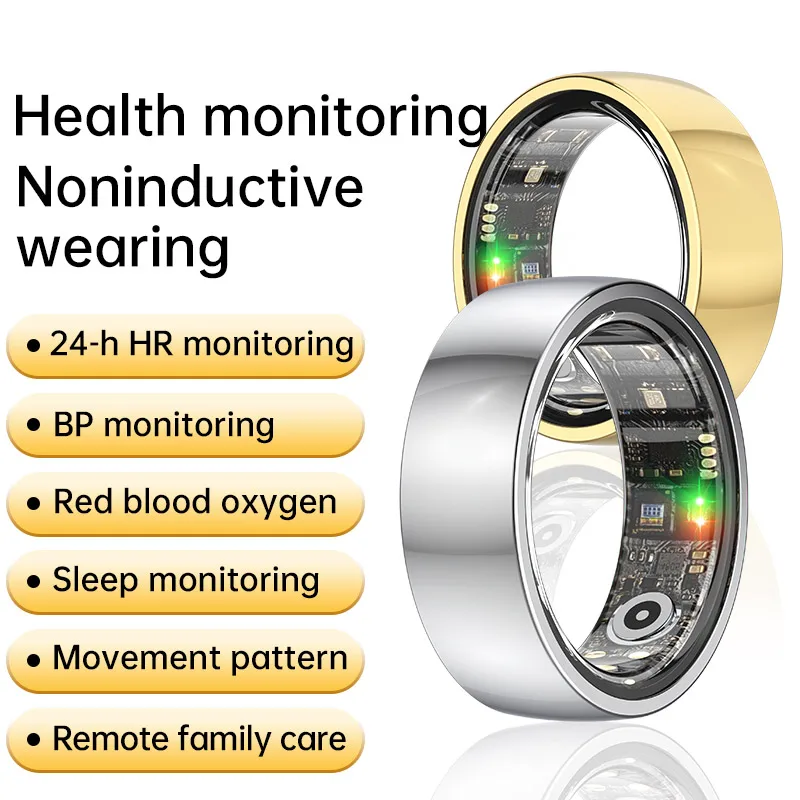 

Smart Ring with Charging Case for Men Women Health and Sleep Monitor 5ATM Waterproof Multi-sport Mode Heart Rate Blood anillos