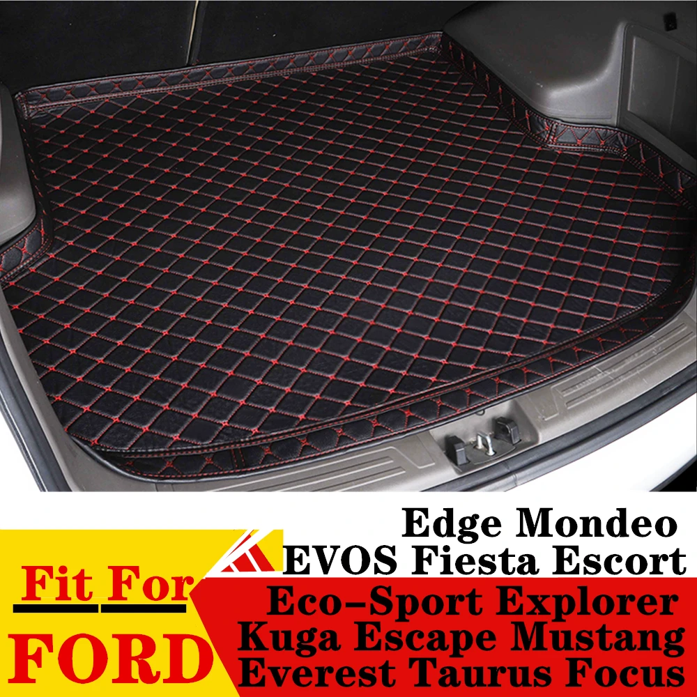 High Side Car Trunk Mat For FORD Focus Edge EVOS Escape Escort Mustang EcoSport Everest XPE Tail Boot Tray Pad Rear Cargo Liner