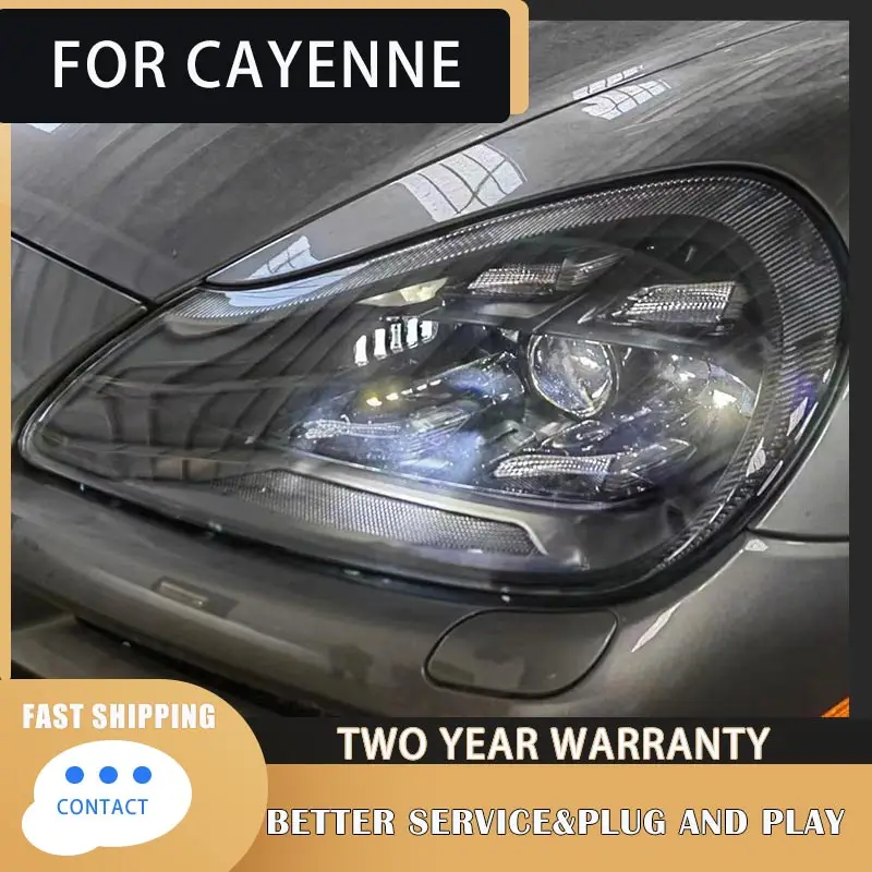 New LED Headlights For Porsche Cayenne 08-10 Upgraded 21 Matrix Style Front Lamp Headlights Plug and Play 957 Headlights