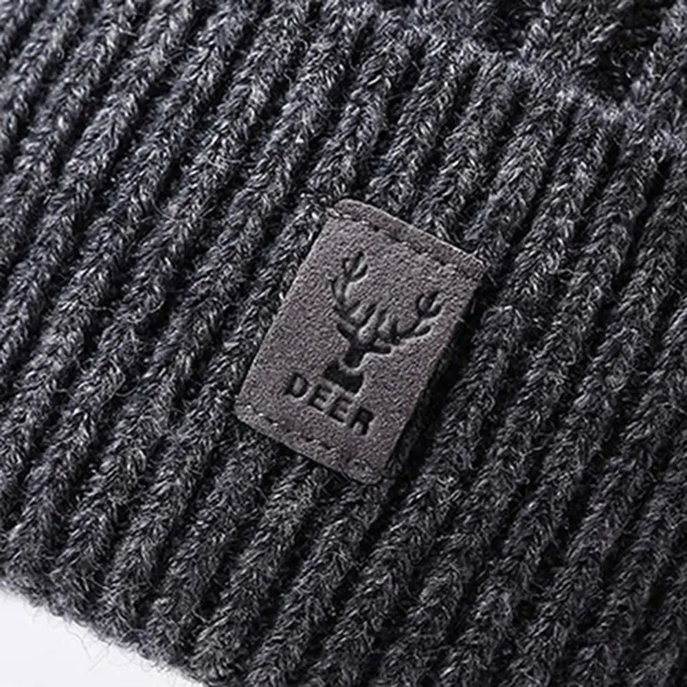 Ear Protection Soft Wool Knitted Hat Thickened Windproof Skullies Beanies Cap Autumn Winter Hat Cycling Skiing