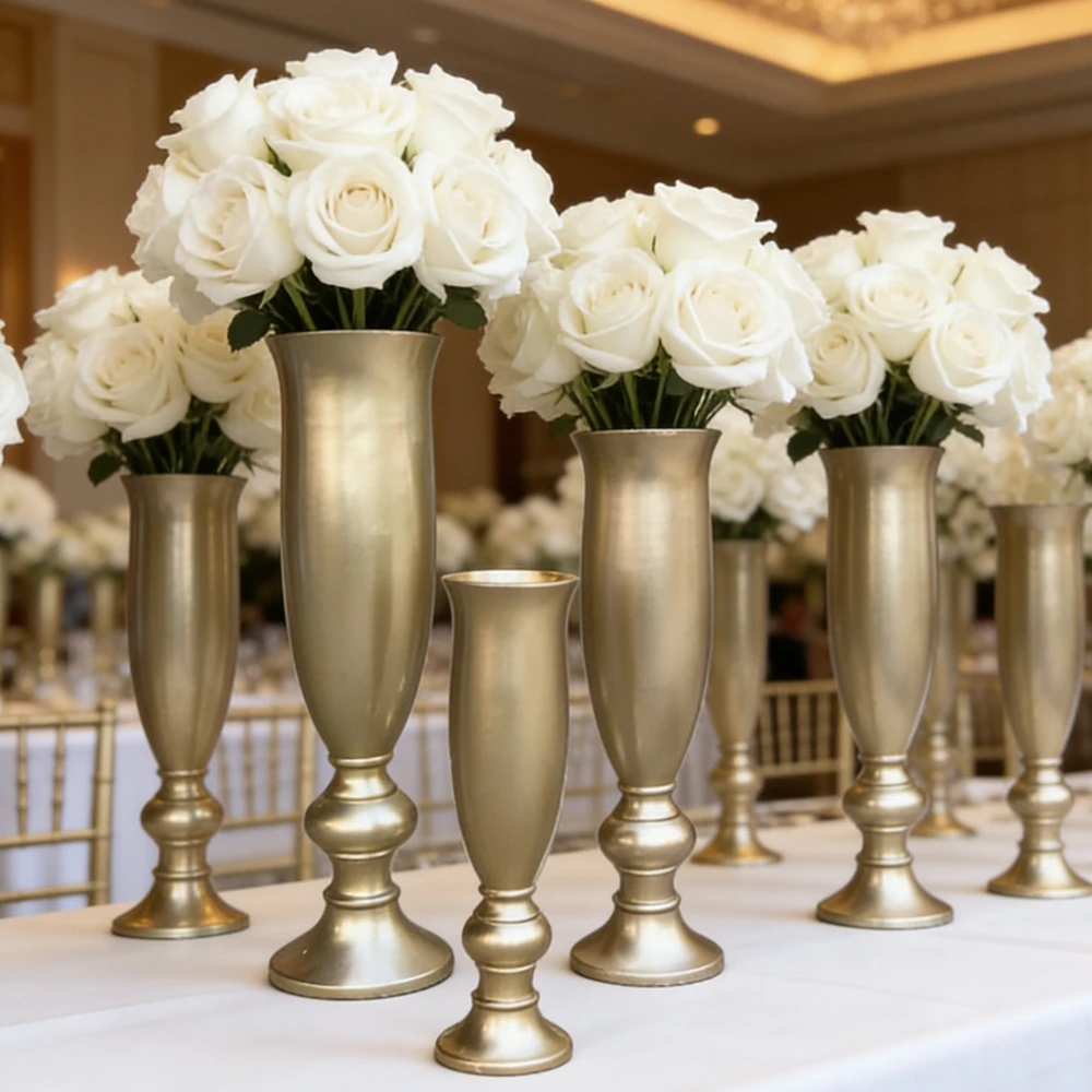 4pcs-10pcs irect-sale Simple Trumpet-shaped Floor-standing Casual Floral Arrangement Plant Glass Fiber Flower Pot