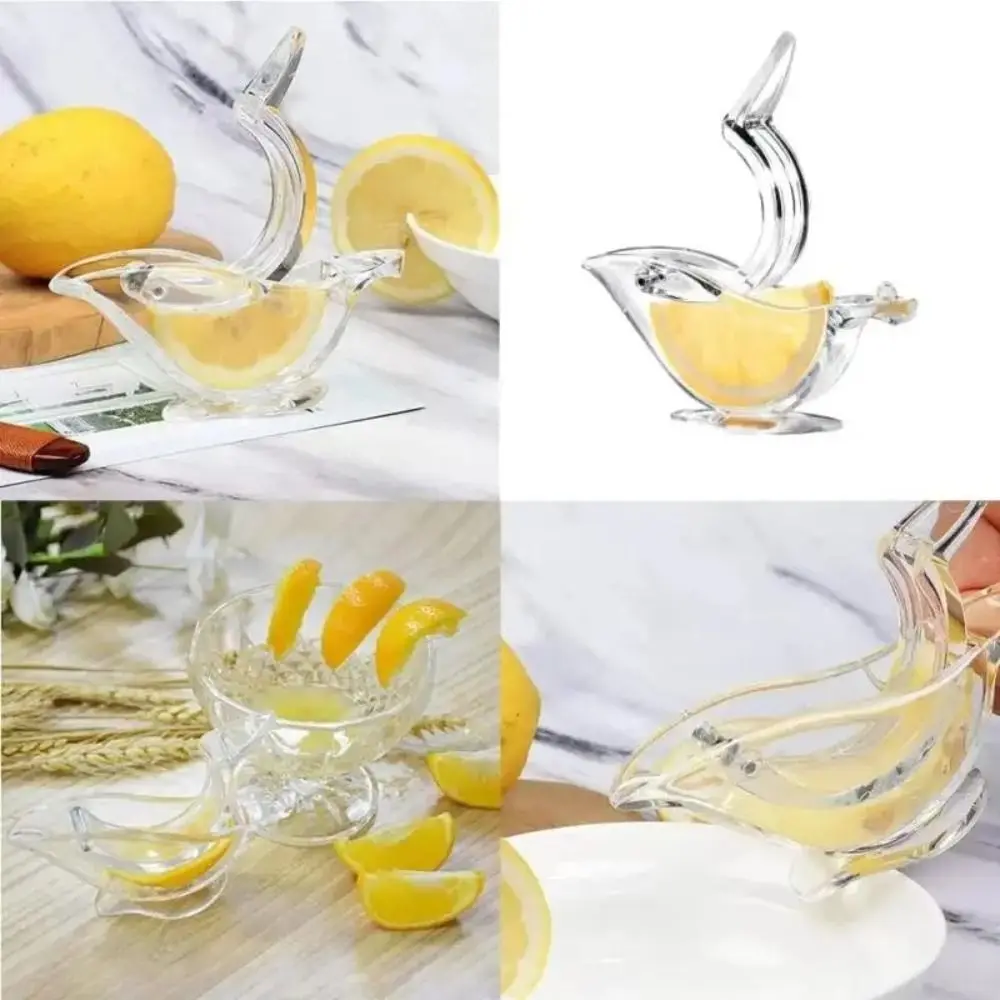 Acrylic Manual Lemon Squeezer Kitchen Tools Transparent Wedge Squeezer Handheld Portable Press Orange Juicing Tool Easy to Clean