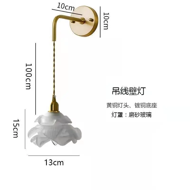 Nordic Style Simple copper LED Pendant Light Fixtures Bedroom Living Room Bar Colorful Glass Copper Hanging Lamp Lights