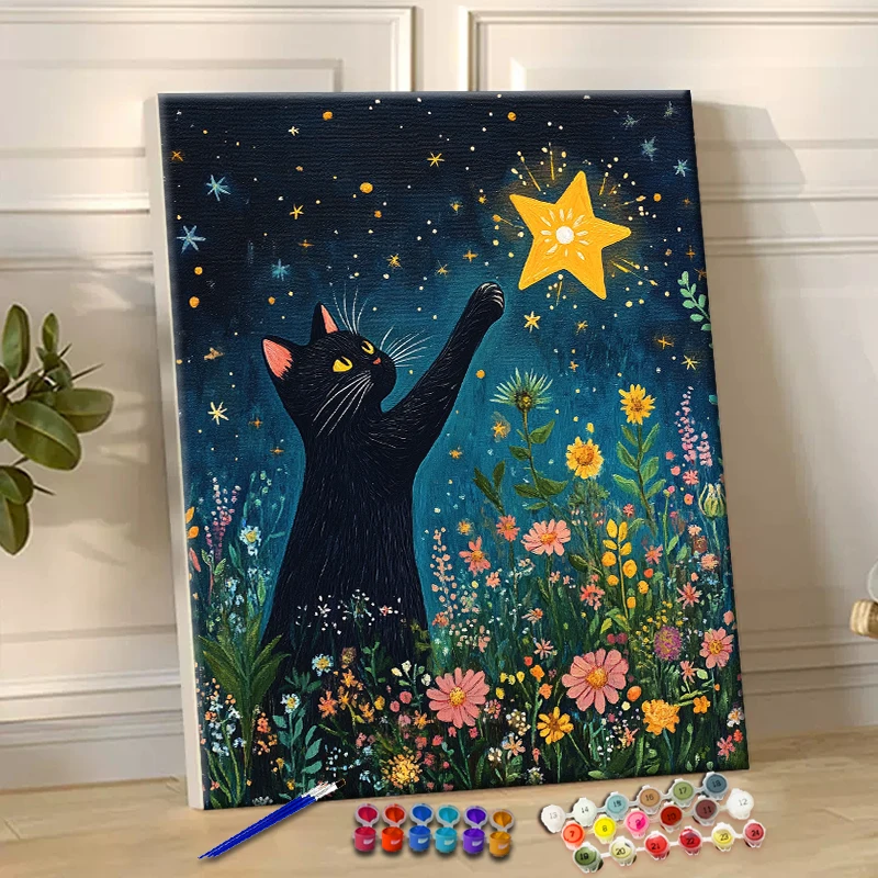 

Картина по номерам, кошки, выбор звезд, акриловая краска, холст, дропшиппинг, портрет, семейные детские фото, рождественские подарки