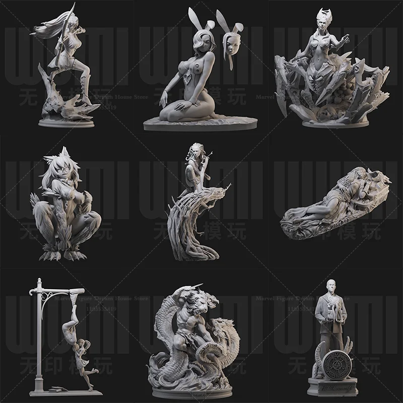 

1/24 1/18 Scale Sofia High Priestess of Light Medusa Snake Demon Spider Queen DIY Self-assembled GK 3D Resin Un-panited Doll