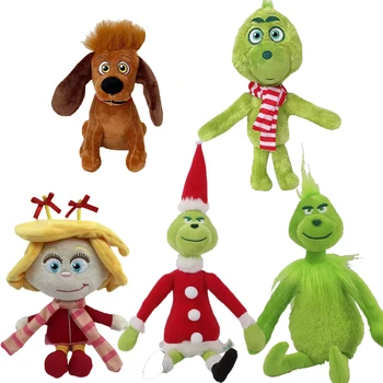 Bandai Grinch Plush Doll Toy Gift Cartoon Style Children Toys Rag Doll Kawaii Room Decor…