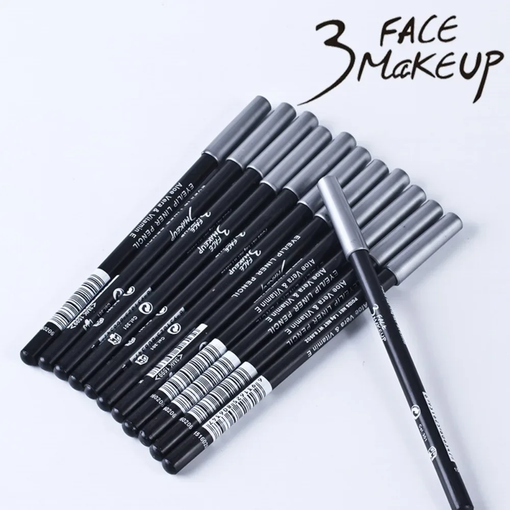 High Pigmented Eyeliner Pencil Hard Refill Black Brown Eyeliner Eyebrow Pencil Long-Lasting Cosmetic