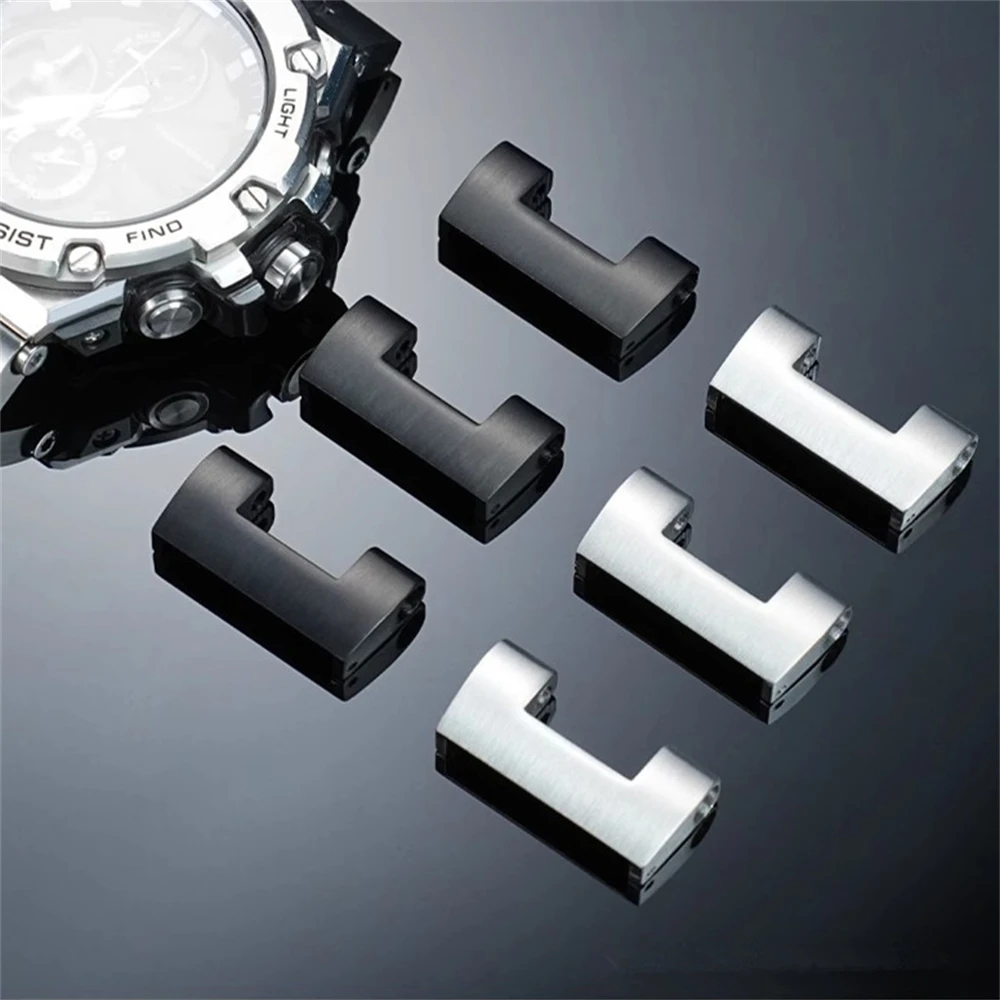 1 زوج الفولاذ المقاوم للصدأ محول ل GST-B100 / 210 / W300 / S100 / S110 حزام الساعات تجديد موصل ساعة رئيس الحبيبية اكسسوارات S