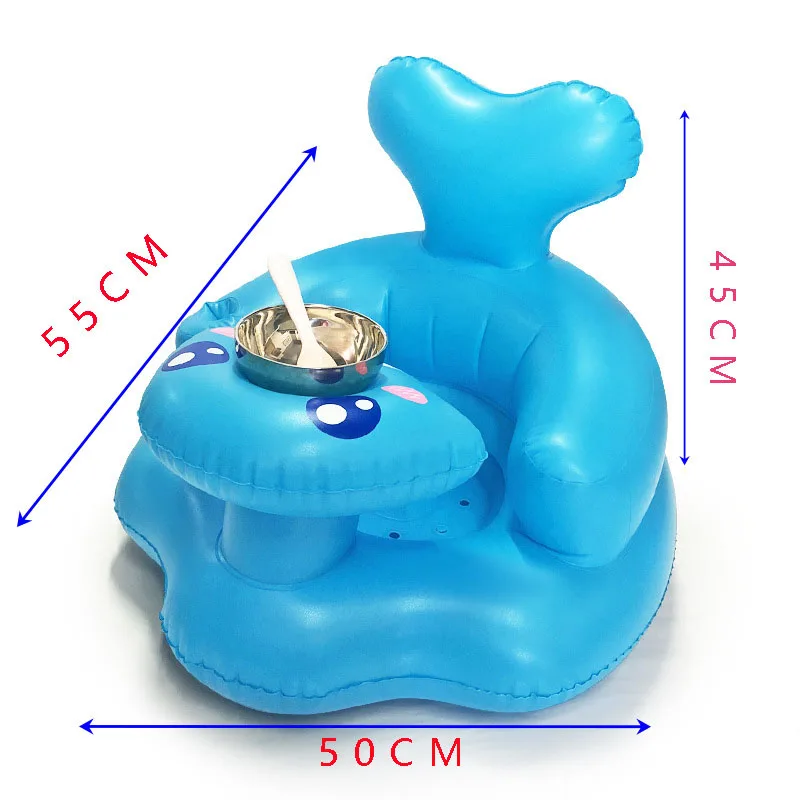新しい多機能ベビー子供インフレータブル浴室ソファpvcインフレータブルシートのための夕食の椅子ポータブルバススツール学ぶ