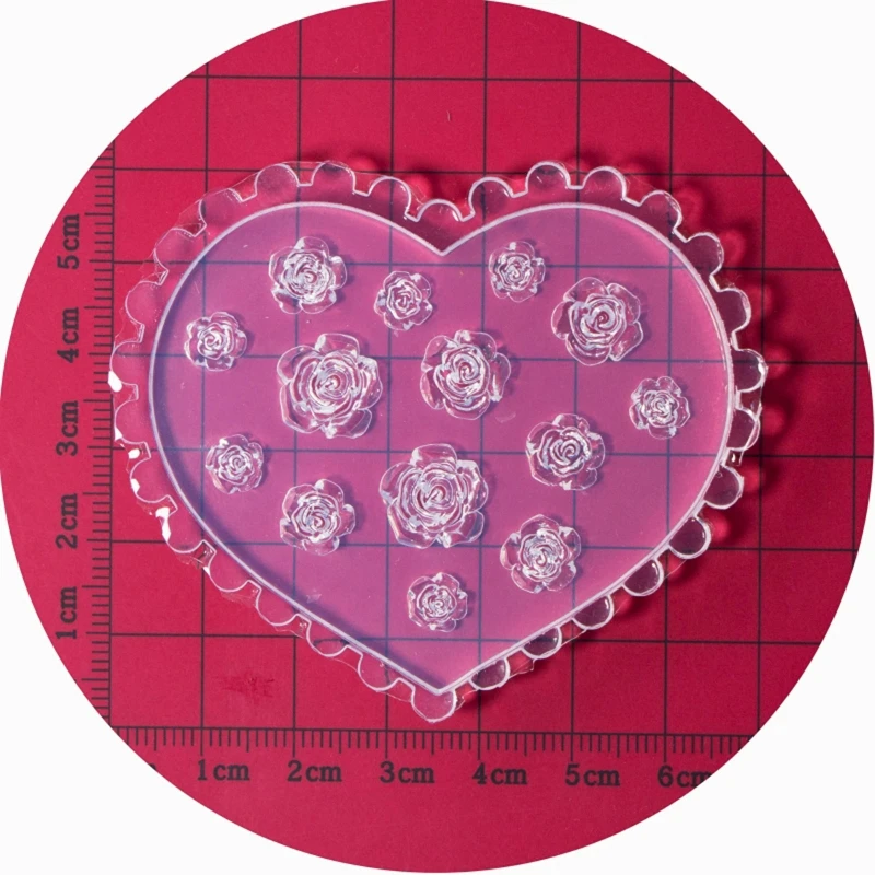 3D Rose Five Flower Art Mold Silicone Combination Decorative Mold