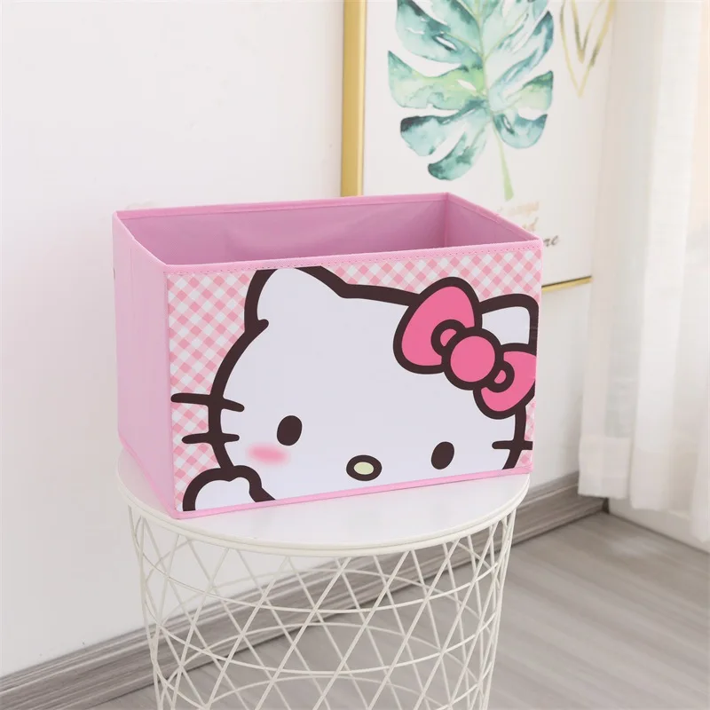 Anime Sanrio Cinnamoroll Kuromi Hello Kitty My Melody Cute Clothes Organizer Cartoon Toy Clutter Box Birthday Gift for Friend