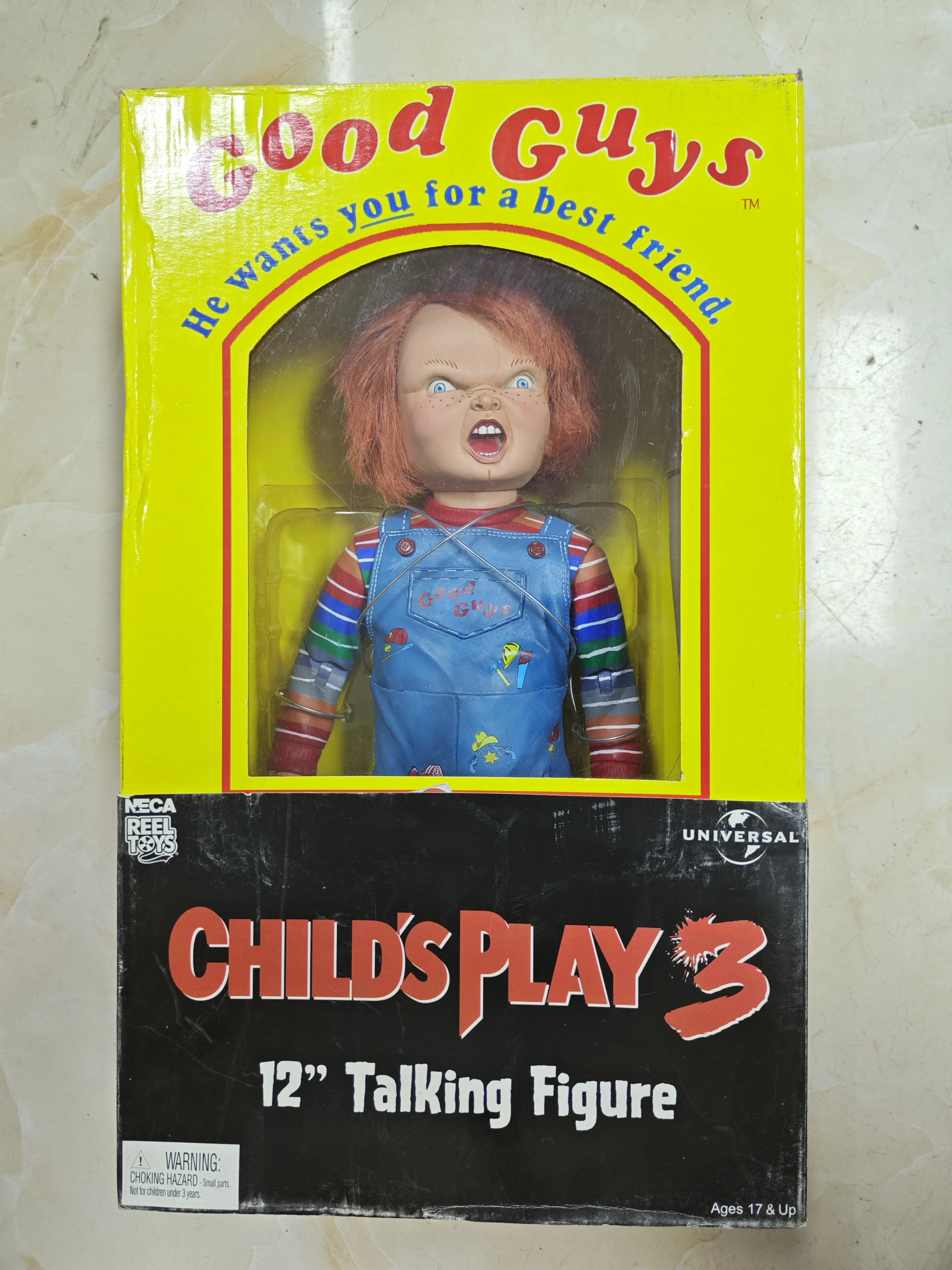 

Limited Edition NECA 12 " Chucky Child'S PLAY 3 Good Guys Play Partners No Sound Action figures Halloween gift Horror dolls