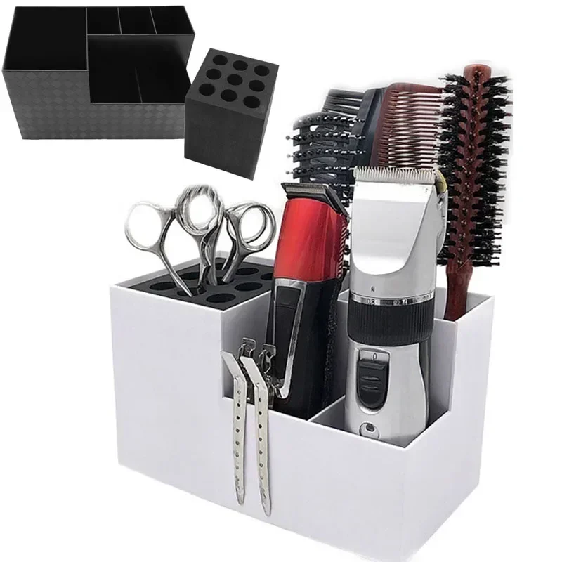 Barber Tools Holder Multifunctional Anti Slip Detachable Hair Comb Scissors Rack Hairdressing Tools Box Barbershop Accessories