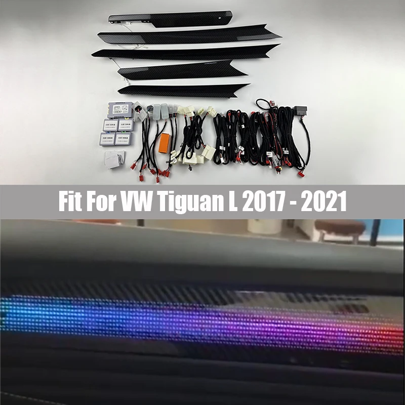 Dot Matrix Style Replaces Decorative Panel 22 Lights Illusion Atmosphere Lamp Suitable for VW Tiguan L 2017-2021 Atmosphere Lamp