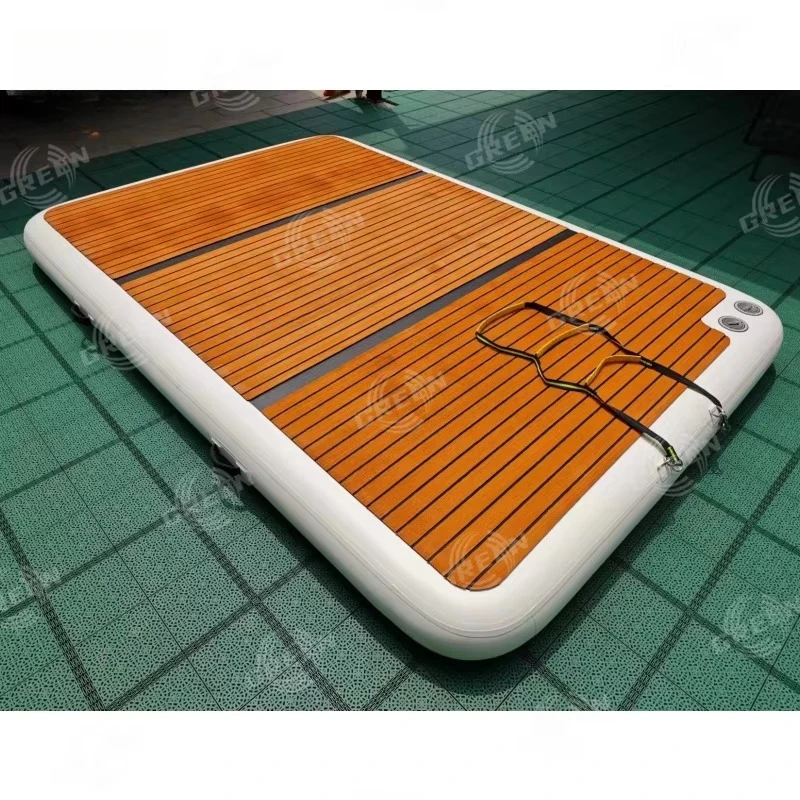 Green U-Shape Dock for Jet Ski and Boat Floating Dry Dock Ponton Water Play Equipment for Lake