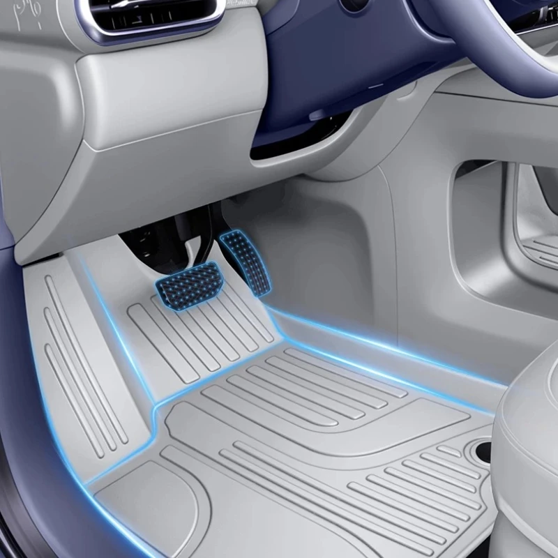Car Floor Mats TPE Waterproof Anti-scratch Foot Pad Non-slip Floor Liner with Carpet For Leapmotor B03X 2026 Accessories