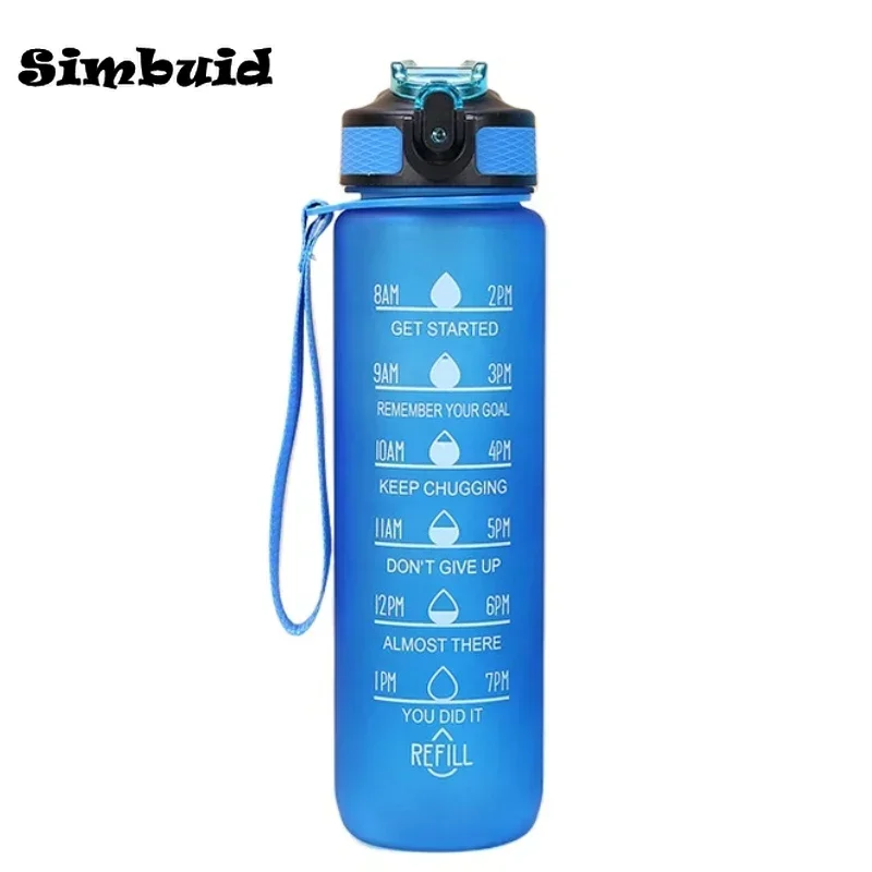 1L Wasserflasche Tragbare Sportwasserflasche Hübsche Trinkflasche Auslaufsichere Gym-Wasserflasche für Outdoor-Reisen Fitness Radfahren