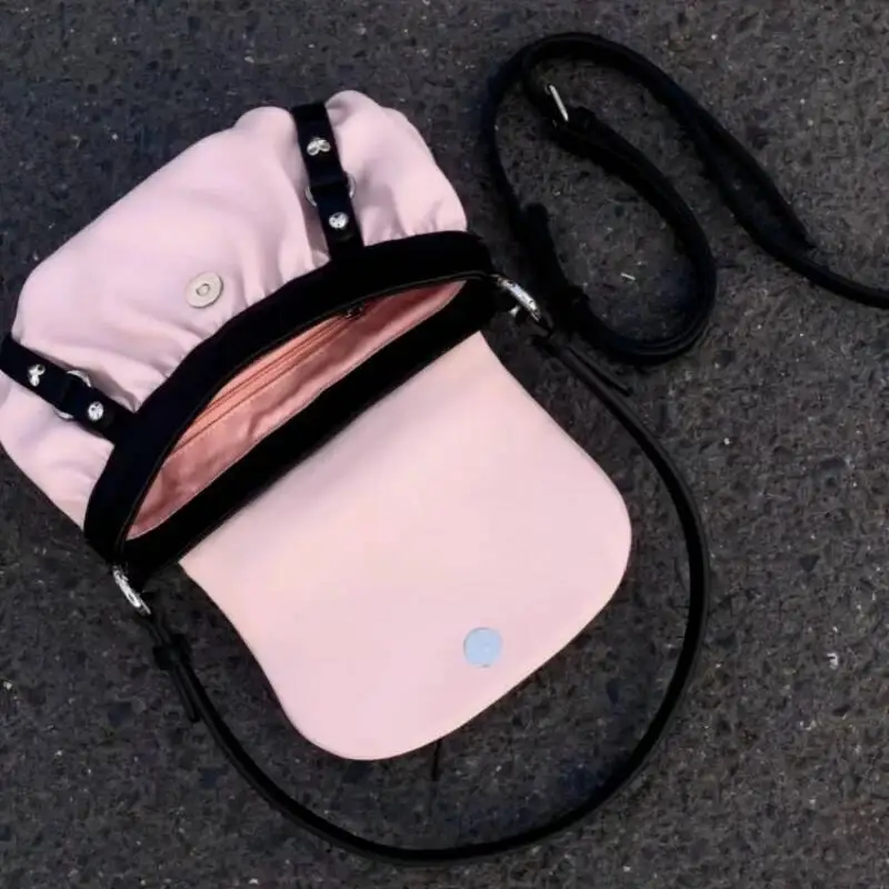 Korean Chic Fashion Fairy Bow Women Handbags Sweet Kawaii All Match Shoulder Bags Casual Office Lady Y2k Aesthetic Underarm Bag