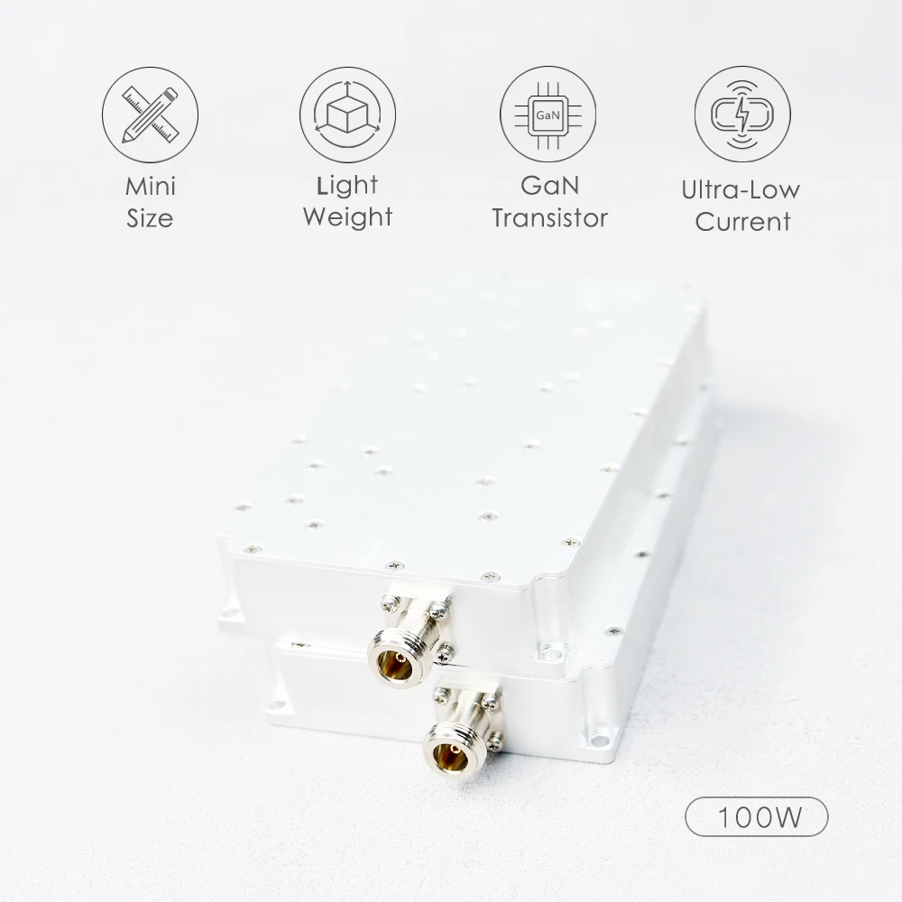 Anti-UAV 100W Módulo Digital Amplificador de Potência RF 200-300M400MHZ500MHZ600MHZ700MHZ800MHZ900MHZ1000MHZ1.2G1.4G1.5G1.8G2.0G2.2G2.4G