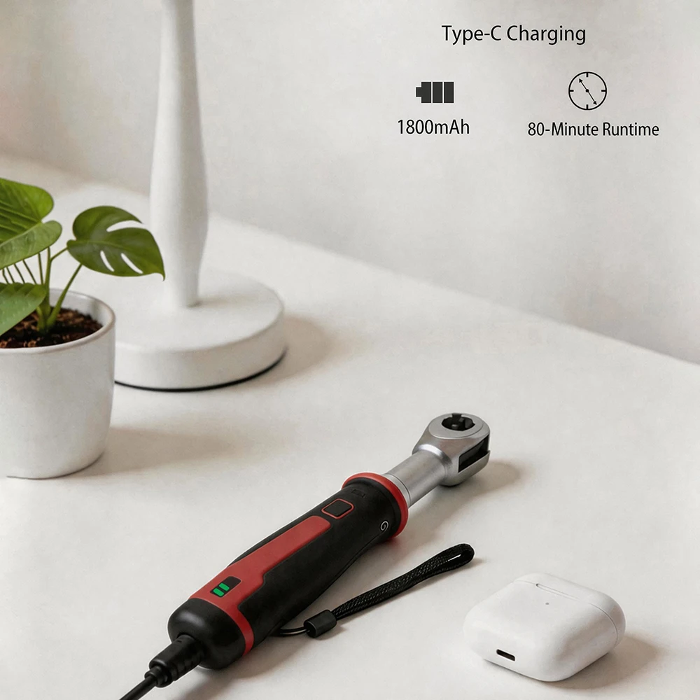 Elektrischer Ratschenschraubenschlüssel 3,6V Typ-C Wiederaufladbar 1/4 Zoll Antrieb für Autoreparatur, Hauswartung und DIY-Projekte – Detail 19