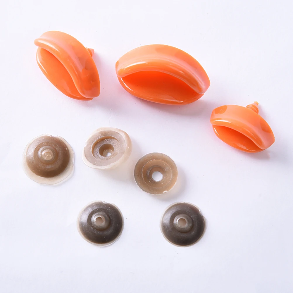 

50pcs Duck Mouth Resin DIY Duck Beak Replacement for Toy Decor Handmade Craft Kids School Project DIT Kit Orange