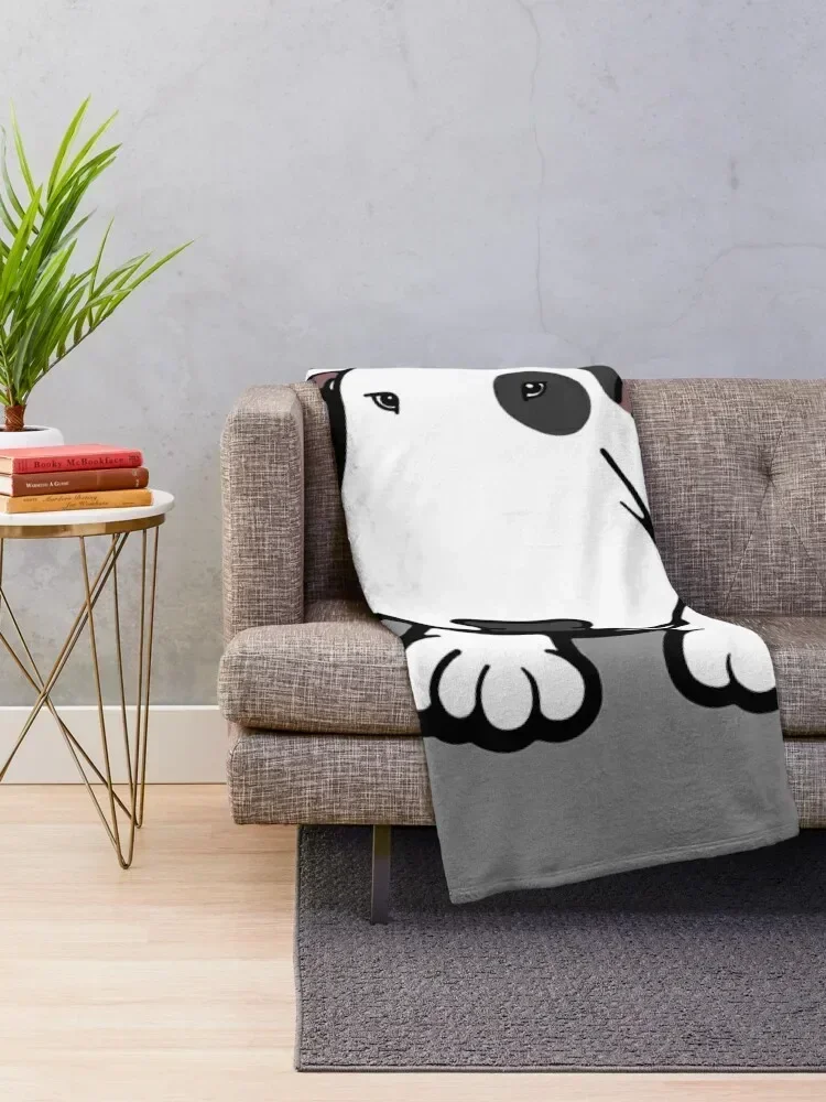 Eye Patch Cartoon Bull Terrier Throw Blanket Luxury Throw wednesday Blankets