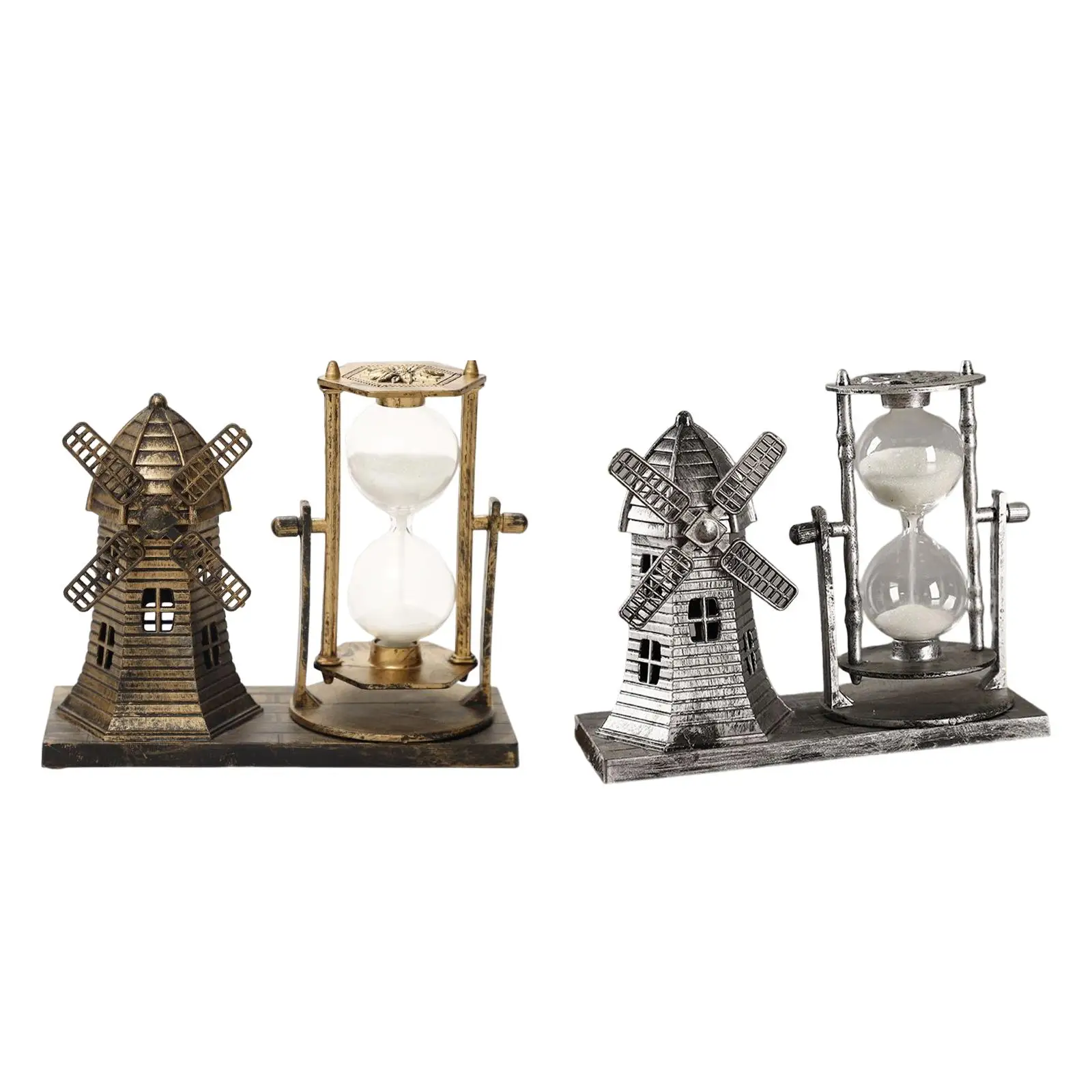 Retro Style Hourglass Sand Timer Figurine Table Centerpiece Creative for Desk