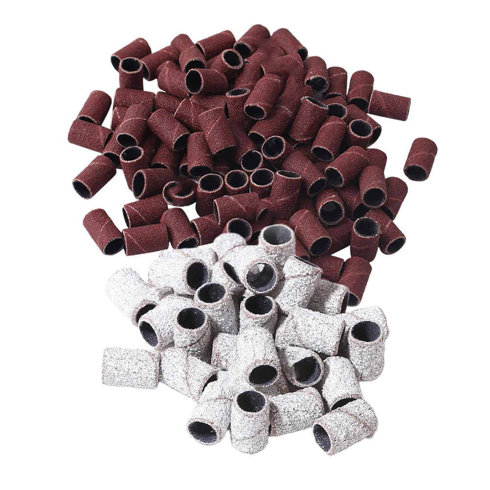 100 sztuk 2 opakowania Papier ścierny do paznokci Polerka do paznokci naturalnych i sztucznych Korundowe narzędzia do manicure i pedicure Białe 120 #