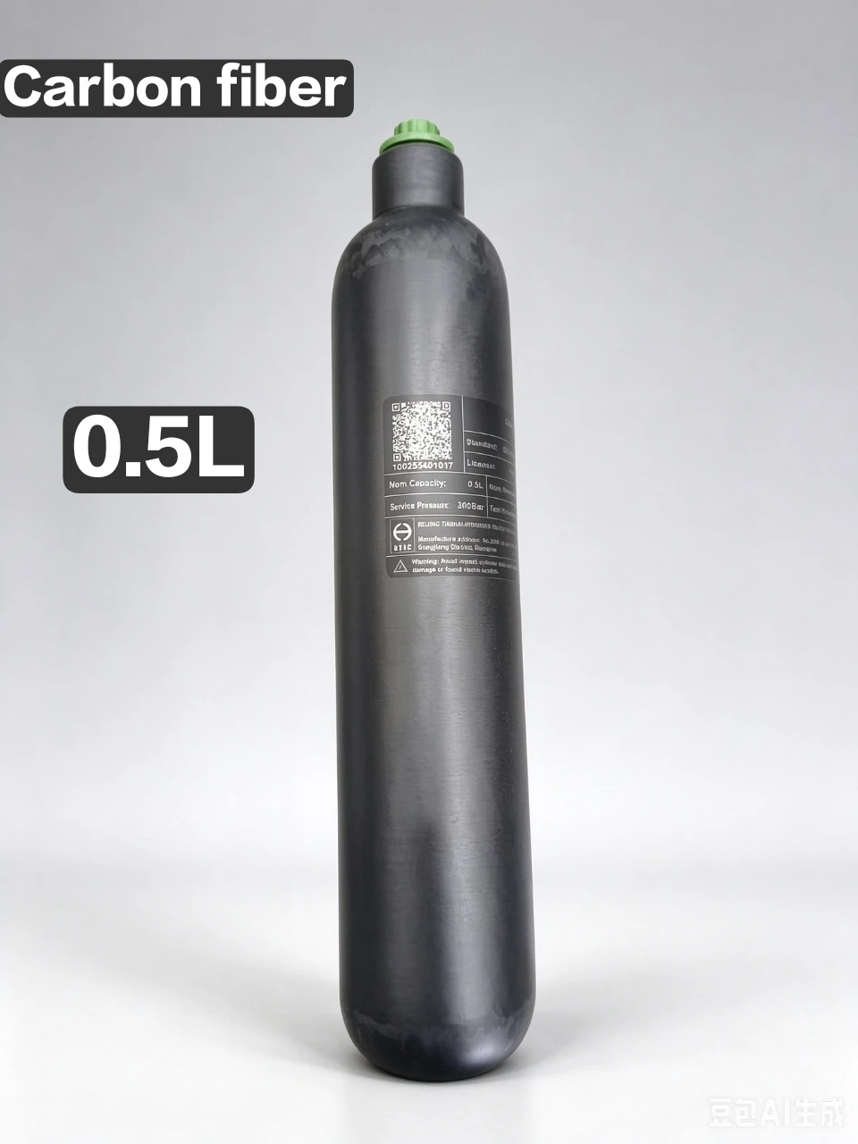Cilindro De Fibra De Carbono HPA, Tanque De Mergulho, Garrafa De Mergulho,   M18 x 1,5, 4500PSI, 300bar, 30MPa, 0.5L/500cc