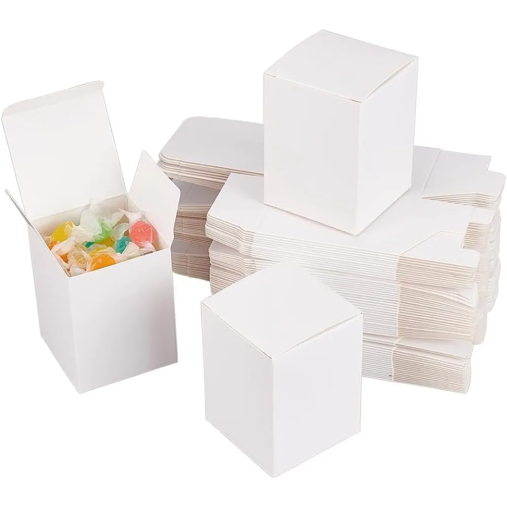 

60PCS Gift Boxes White Paper Boxes Party Favor Boxes 2.5x2.5x3 with Lids for Wedding Party Favors Wedding Party Favor